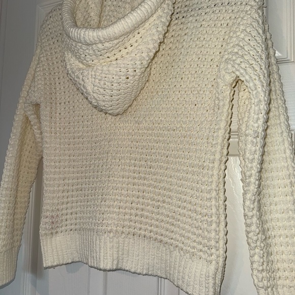 Women’s White Hooded Sweater - Picture 8 of 9